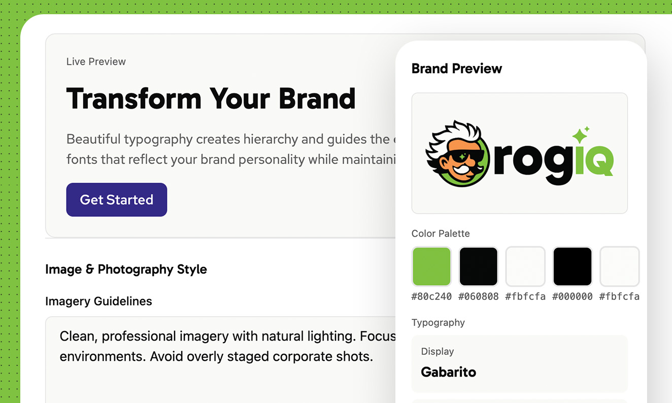 Brand IQ interface preview